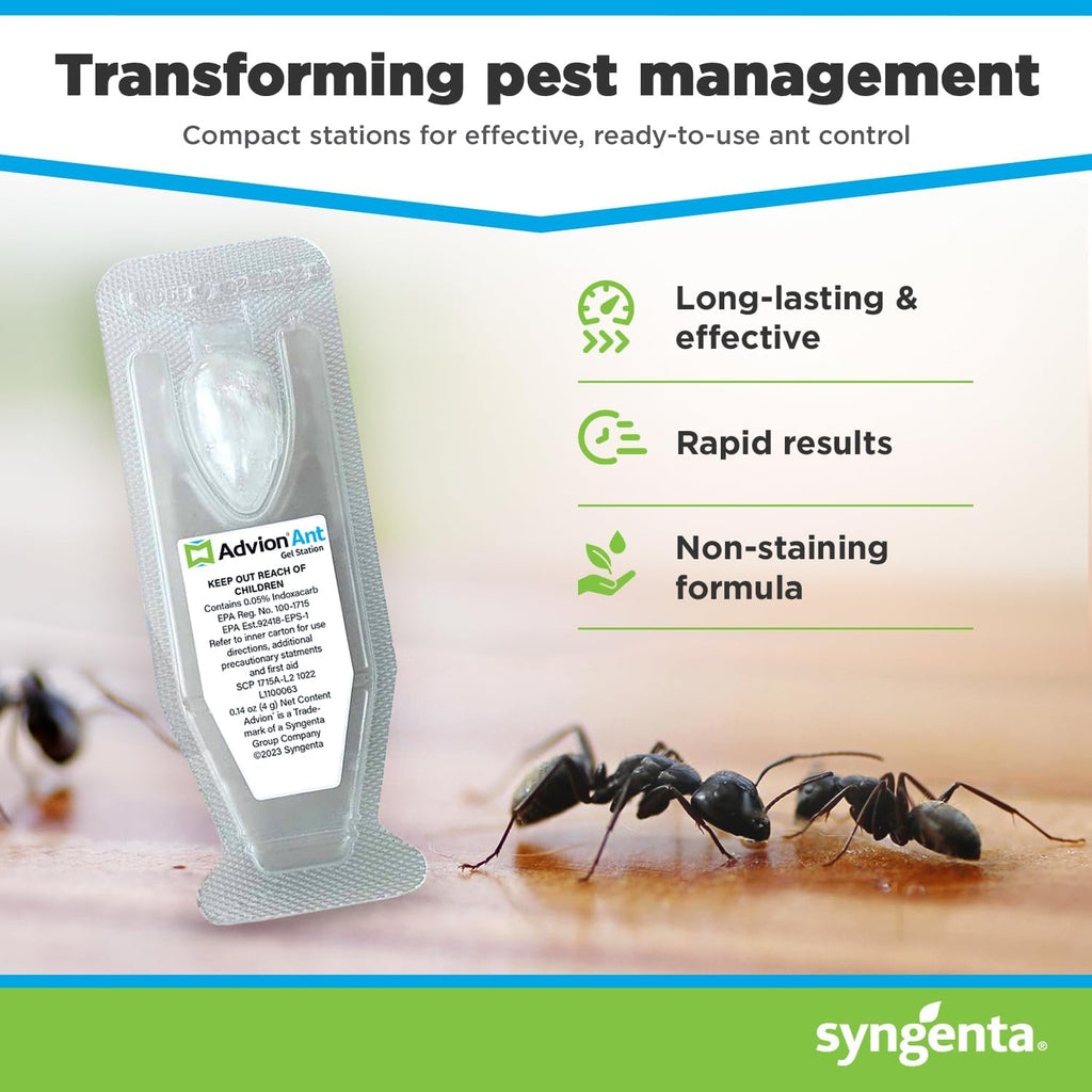 Syngenta Advion Ant Gel Station Insecticide, Ready-to-Use Gel Bait with The Active Ingredient Indoxacarb, Ant Bait