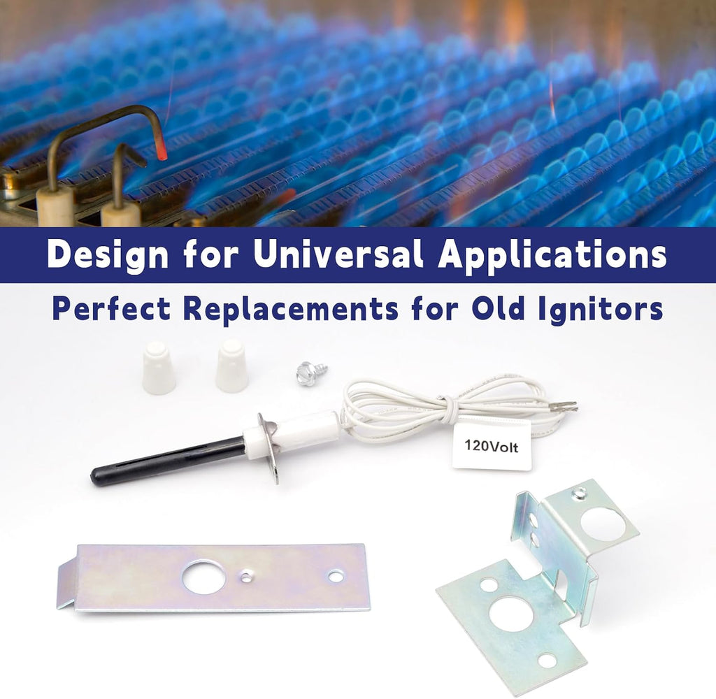 21D64-2 Universal Furnace Hot Surface Round Silicon Nitride Ignitors Replacement for White Rodgers Furnace Hot Surface Igniters Kit SSN2000