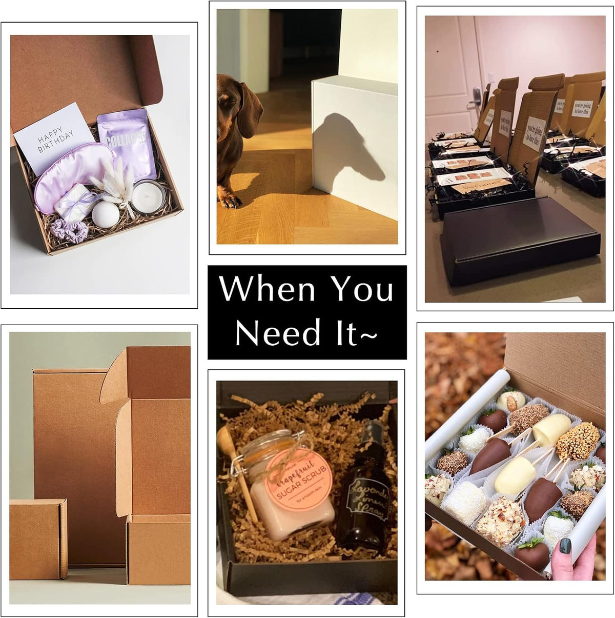 9x6x4 Black Cardboard Boxes - 30 Pack Shipping Boxes for Small Business Mailing, Corrugated Packaging