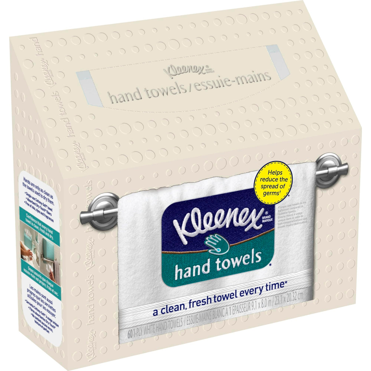 Hand Towels, Single-Use Disposable Paper Towels, 1 Box, 60 Towels Total