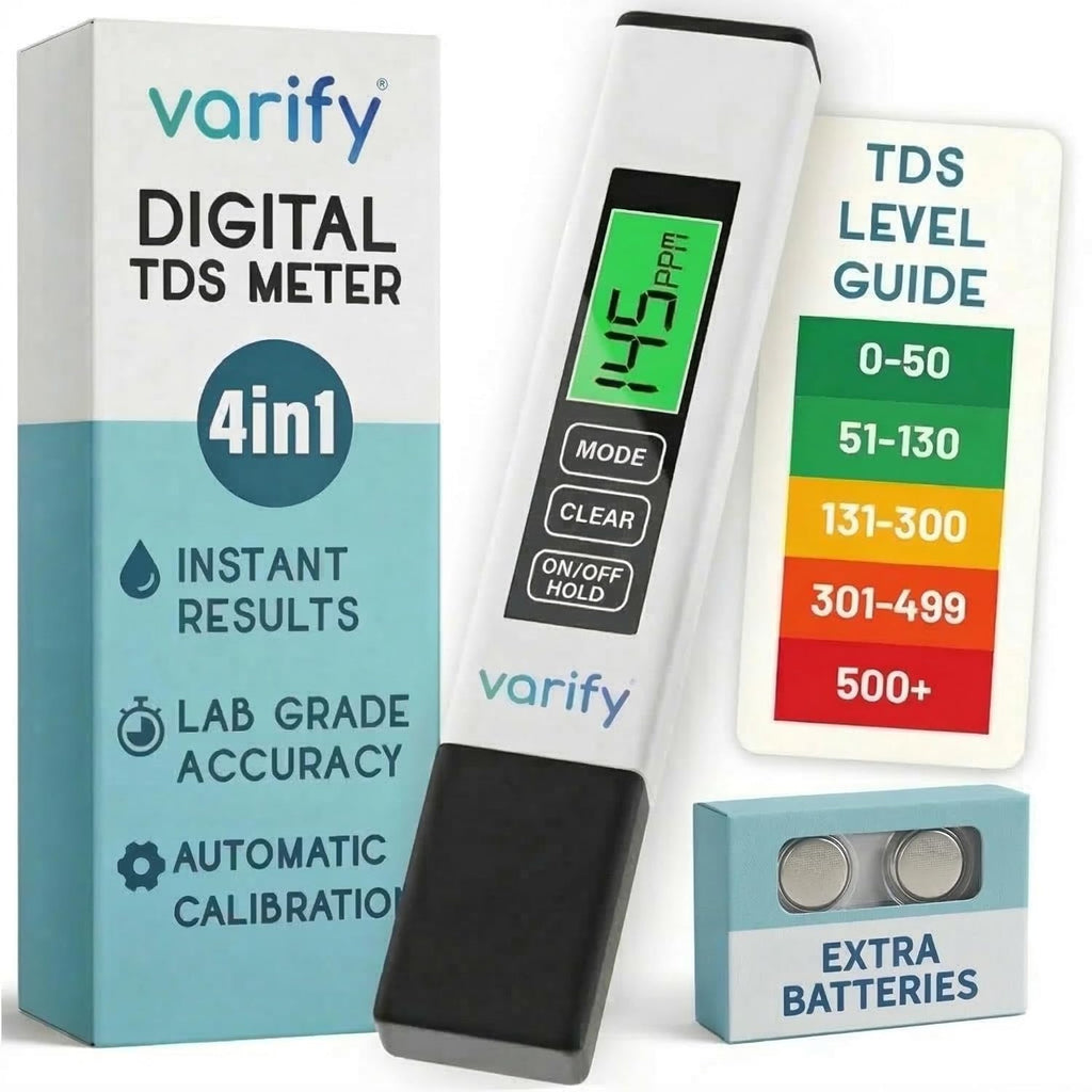 Instant 4-in-1 TDS Meter Digital Water Tester for Drinking Water | Accurate 0–9990 PPM EC & Temp Readings | Ideal for