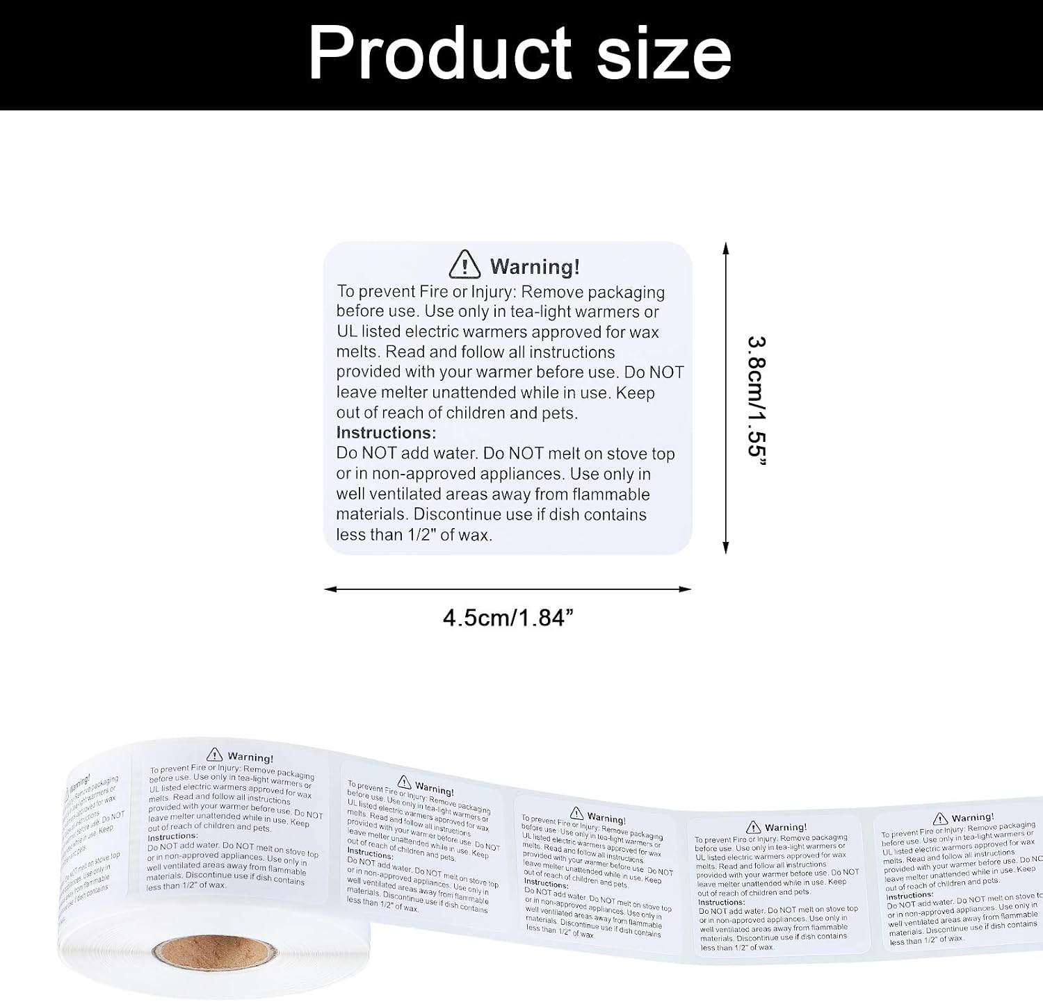 600 Pcs Wax Melt Warning Labels, Candle Warning Labels for Clamshell | Labels for Clamshell, Wax Melt Molds, Melt
