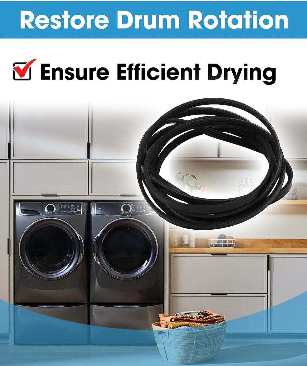 Dryer Drum Belt Drive Belt Fit for Maytag Dryers PYET344AYW PYET244AYW