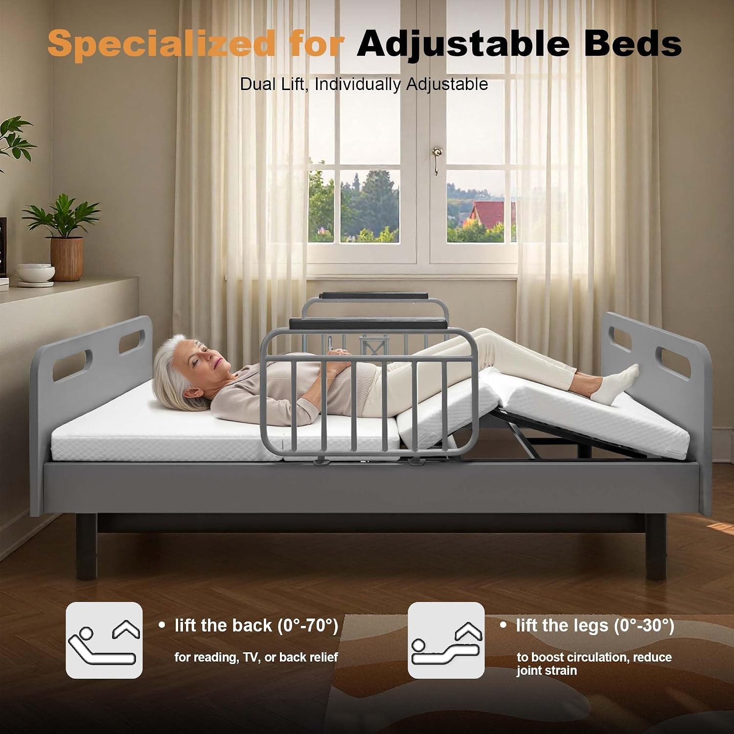 Full Electric Hospital Bed with Mattress for Home Care, 600 lb