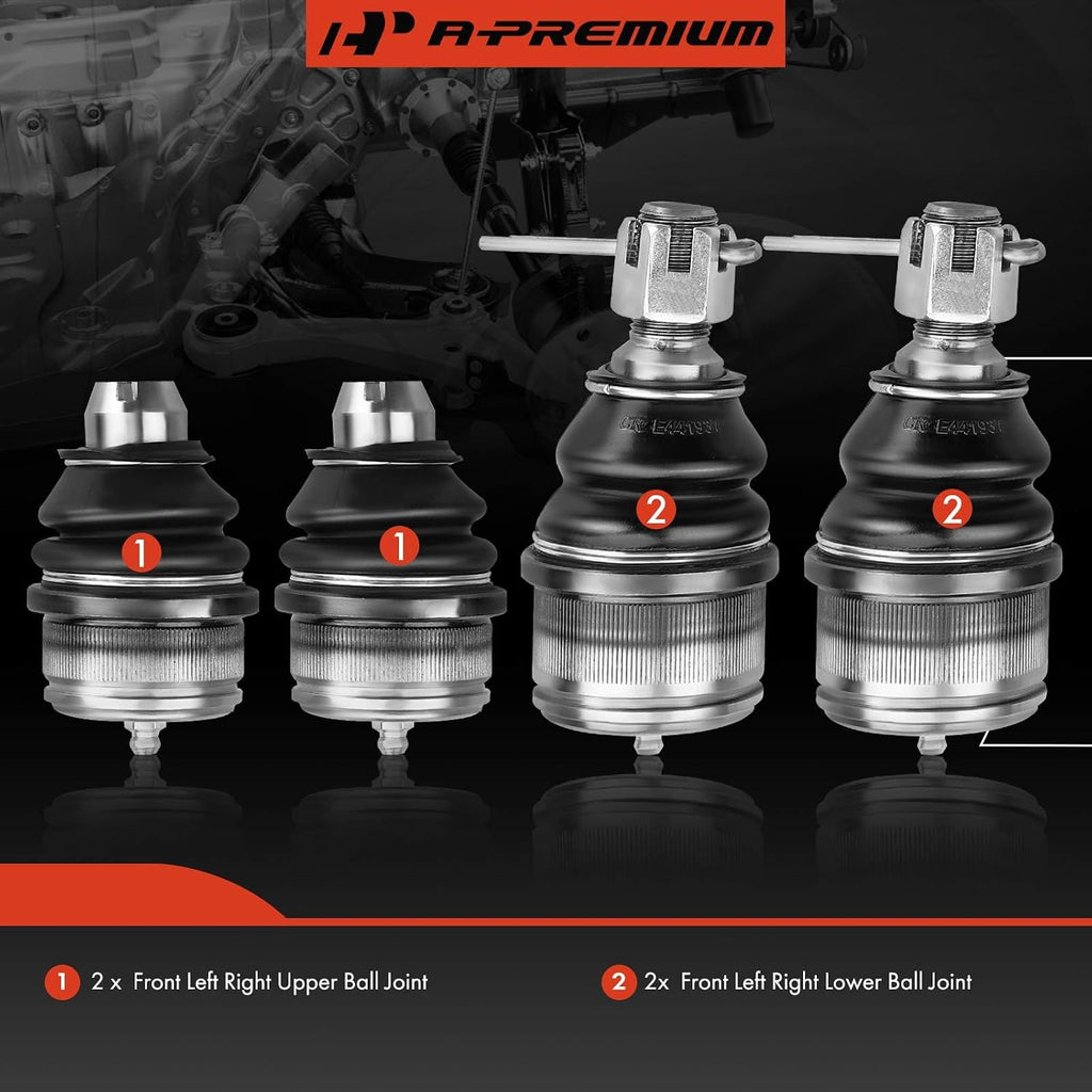 A-Premium Front Upper & Lower Ball Joint Kit, Compatible with Ford