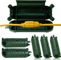6 Pack Green Outdoor Extension Cord Cover IP44 Waterproof, Cord Protector Connector Electrical Safety Box to Protect