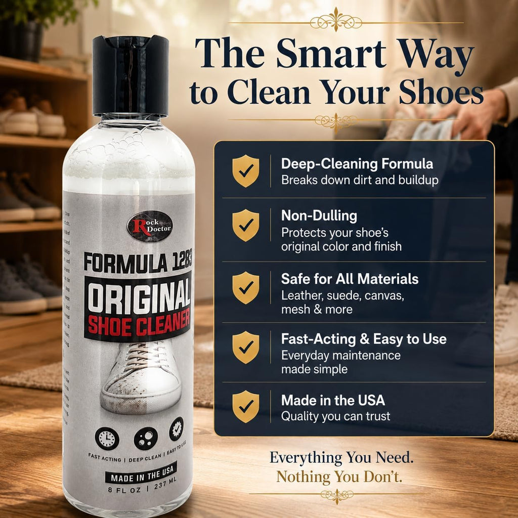 Shoe Cleaner Solution with Brush, Sneaker Cleaner & Suede Shoe Cleaner for Leather, Mesh, Canvas, Tennis Shoes, Boots