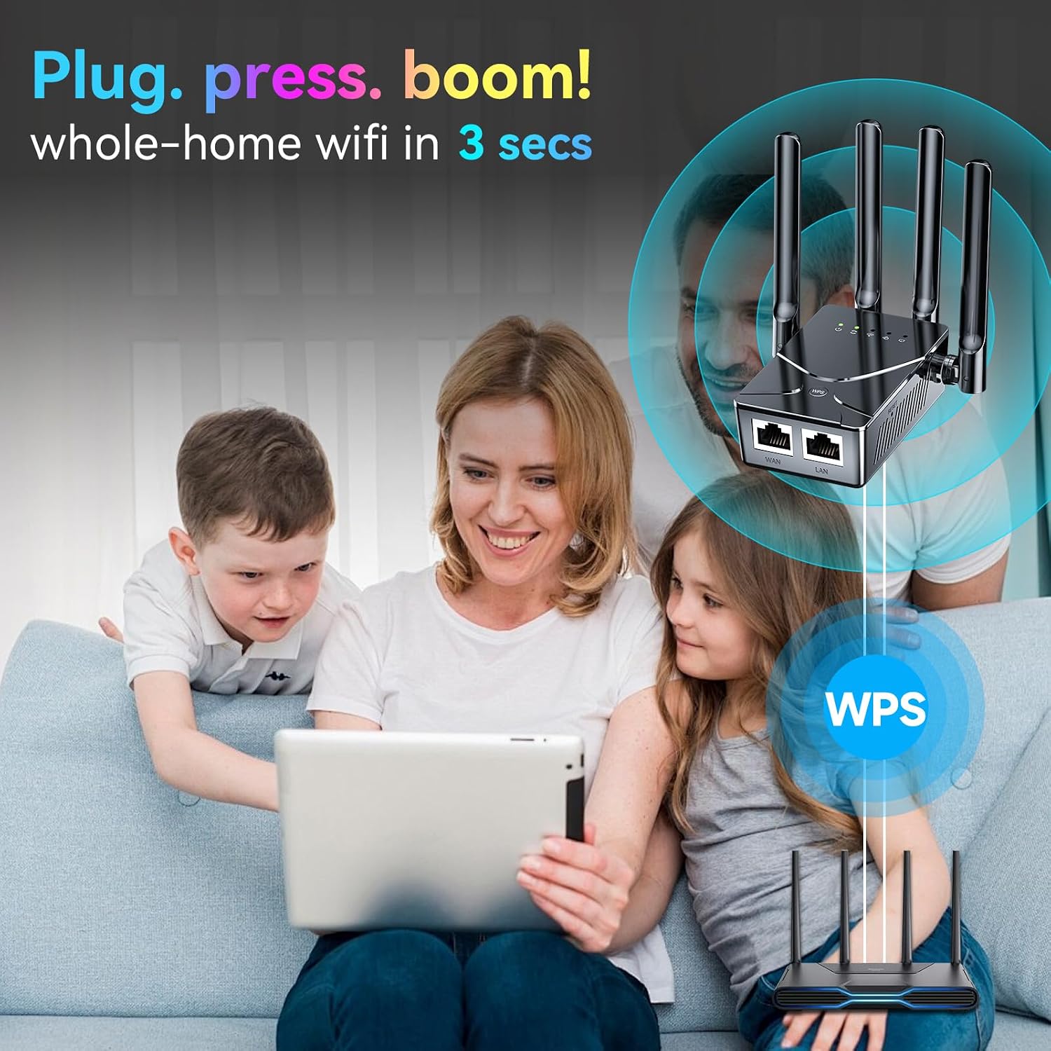 2026 WiFi Extender Signal Booster for Home,18888 Sq.ft WiFi Range Repeater | 97% Faster,Wireless Router Signal