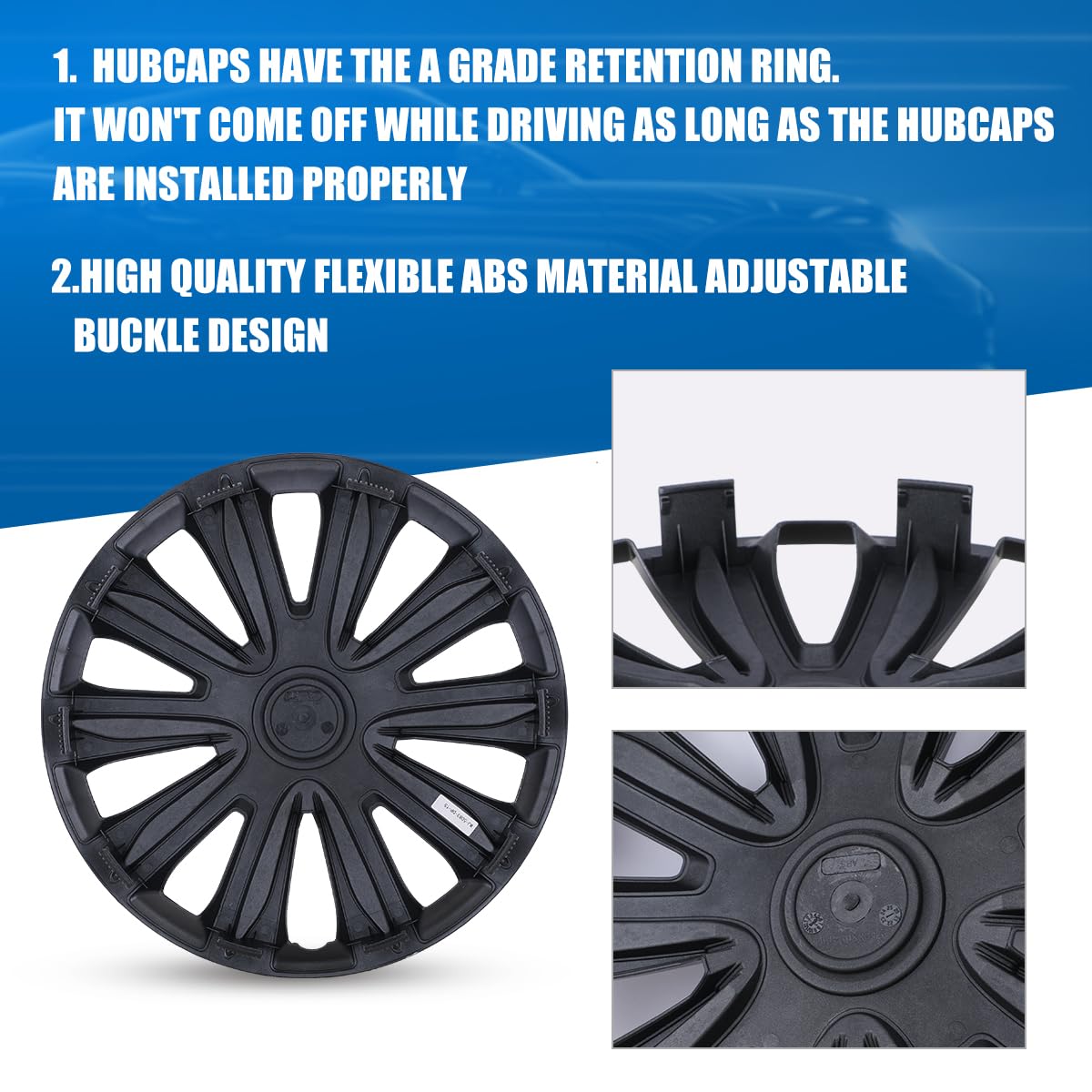 14-Inch Hubcap Wheel Cover Replacement R14 Hub Caps Universal Wheel