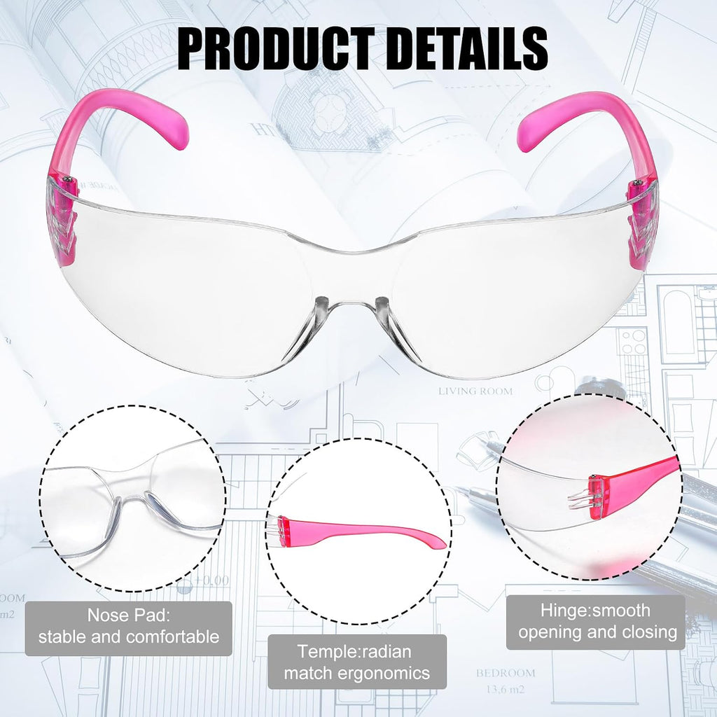 Safety Glasses Safety Goggles for Men Woman Protective Eyewear Bulk with Scratch Impact Resistant for Work(12