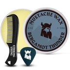 Mustache Wax Kit with Comb - 2 Oz, Bergamot Thunder