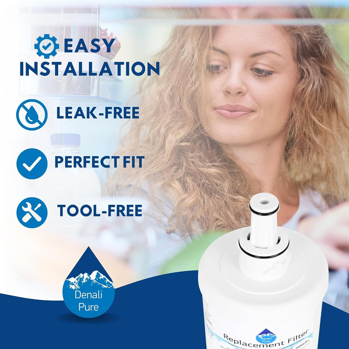 4-Pack Replacement for Samsung RF265ABBP Refrigerator Water Filter