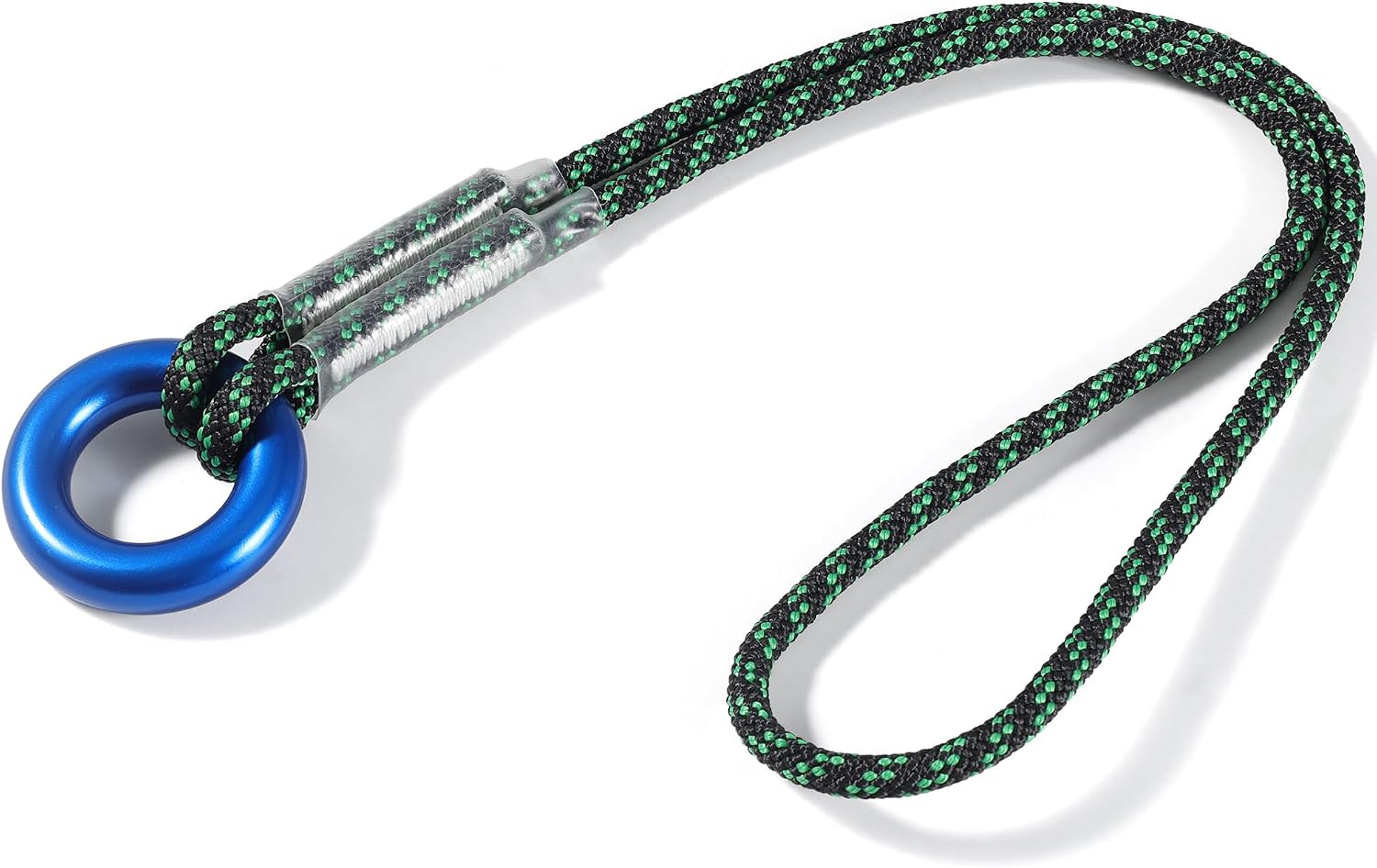 6mm (1/4") Pre-Sewn Prusik Loop Cord with Ring, 20 Inch Tree Climbing Rope | Polyester Anchor Cord, Tree Climbing