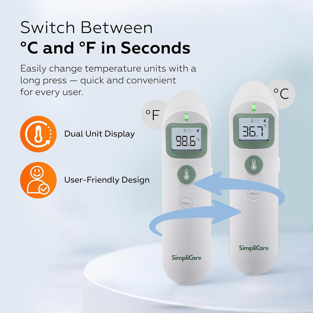 Baby Thermometer, FDA 510(k) Cleared Infrared Thermometer for Kids Adults Infants, Baby Essentials, Forehead