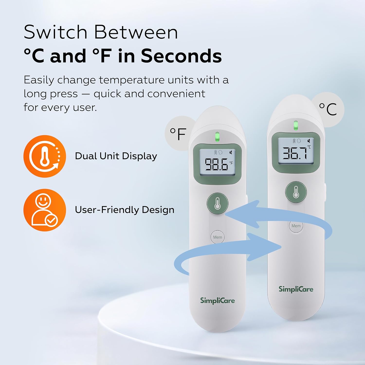 Baby Thermometer, FDA 510(k) Cleared Infrared Thermometer for Kids Adults Infants, Baby Essentials, Forehead