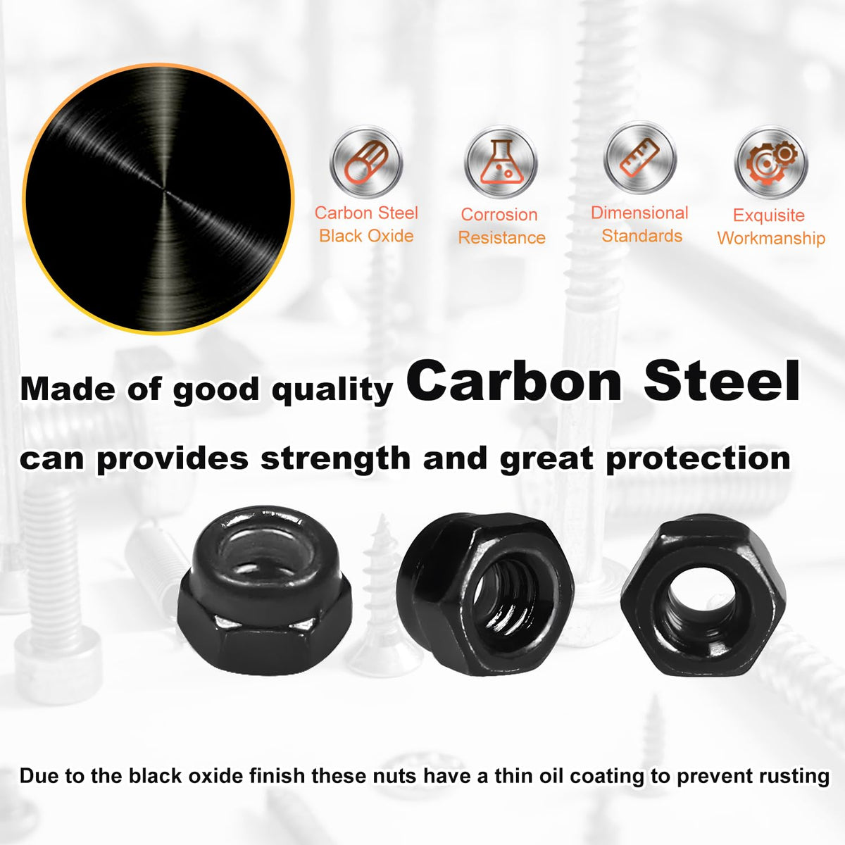M4 Locknuts Nylon Inserted Tiny Nut for RC Cars 3D Printer