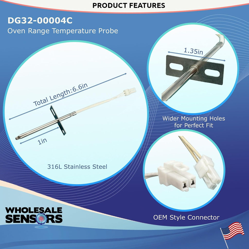 Replacement for Samsung DG32-00004C Oven Temperature Sensor