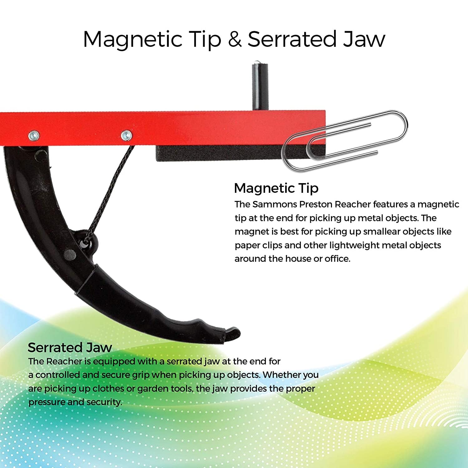 Reacher, Blue, 26 Inch, Grabber Reacher Tool, Lightweight Trash Picker Grabber & Garden Nabber, Aluminum Pick Up Tool