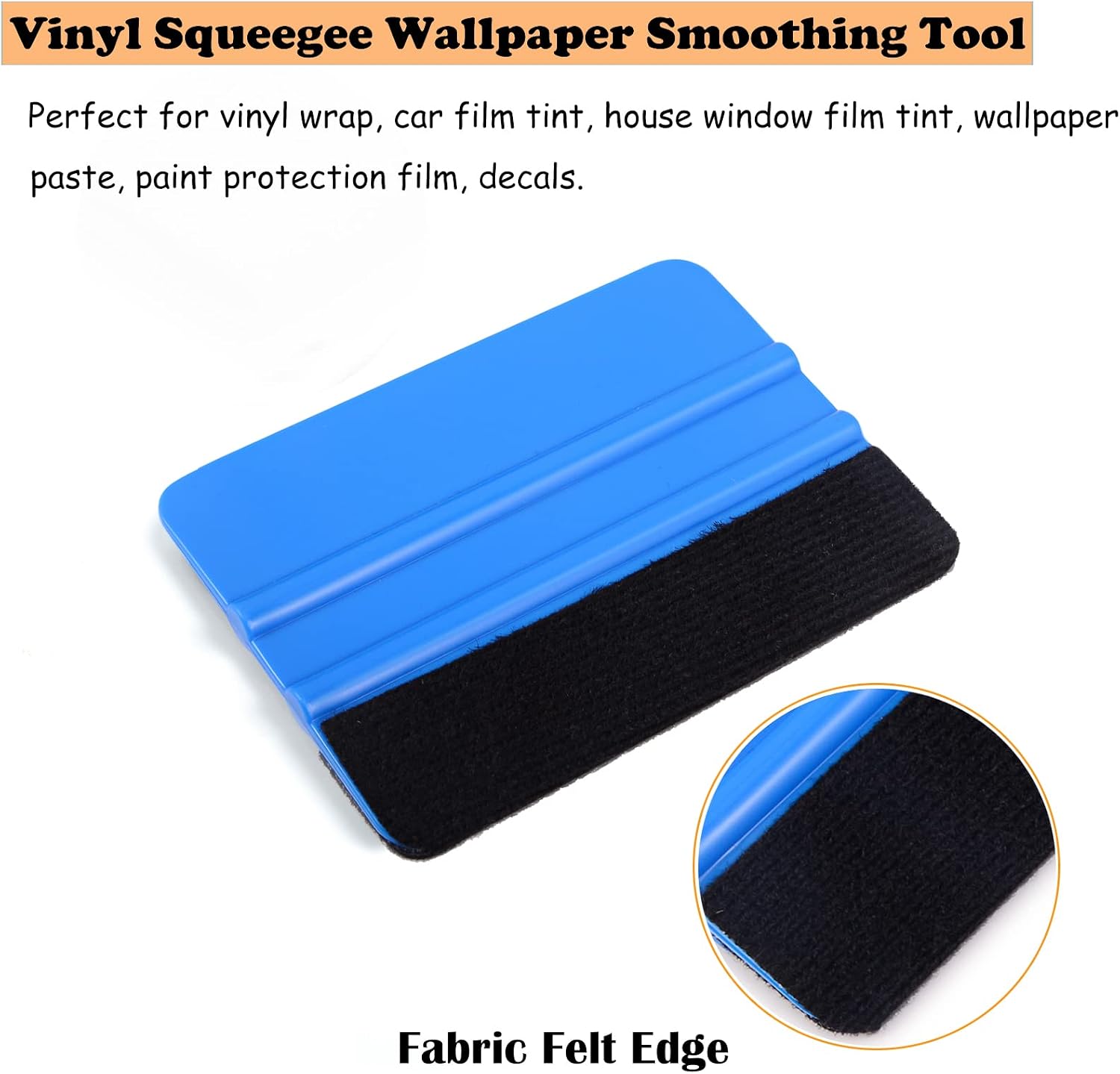 10pcs Vinyl Squeegee 4 Inch Car Vinyl Scraper Decal Applicator Window Tint Wallpaper Smoothing Tool with Black Fabric