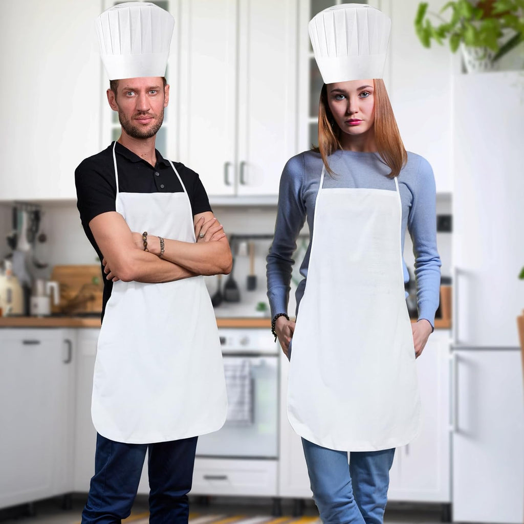 Disposable Non Woven Apron Chef Hat Set for Adult