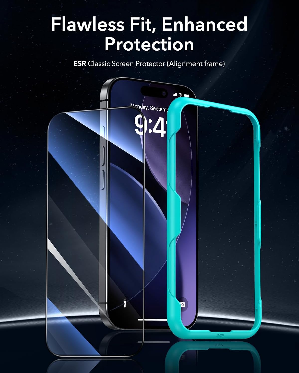 3 Pack for iPhone 17/iPhone 16 Pro Screen Protector, [9H Hardness] [Military Grade Shatterproof] Full Coverage