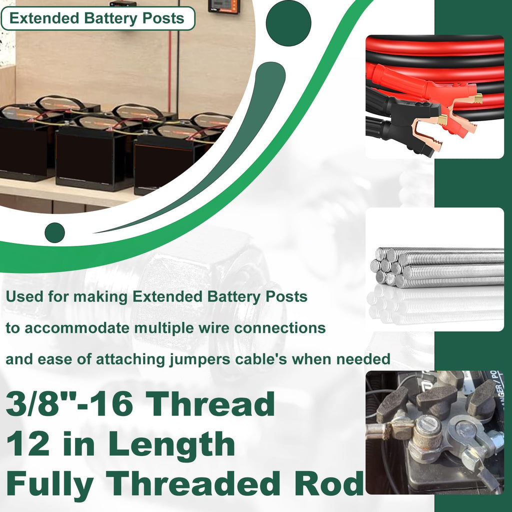 3/8-16x12 inch Fully Threaded Rod for Electrical Project