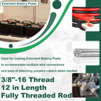 3/8-16x12 inch Fully Threaded Rod for Electrical Project