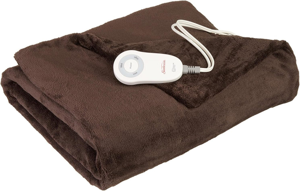 Electric Throw Royal Luxe Microplush Heated Blanket, 4 Heat Settings, 4-Hour Auto Shut-Off, Fast Heating, Warm and