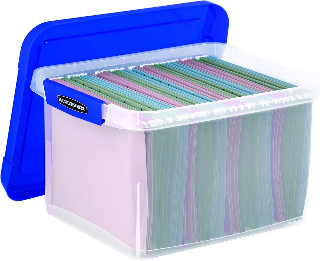 Heavy Duty Plastic File Box with Hanging Rails, Letter/Legal, 1 Pack (0086205)