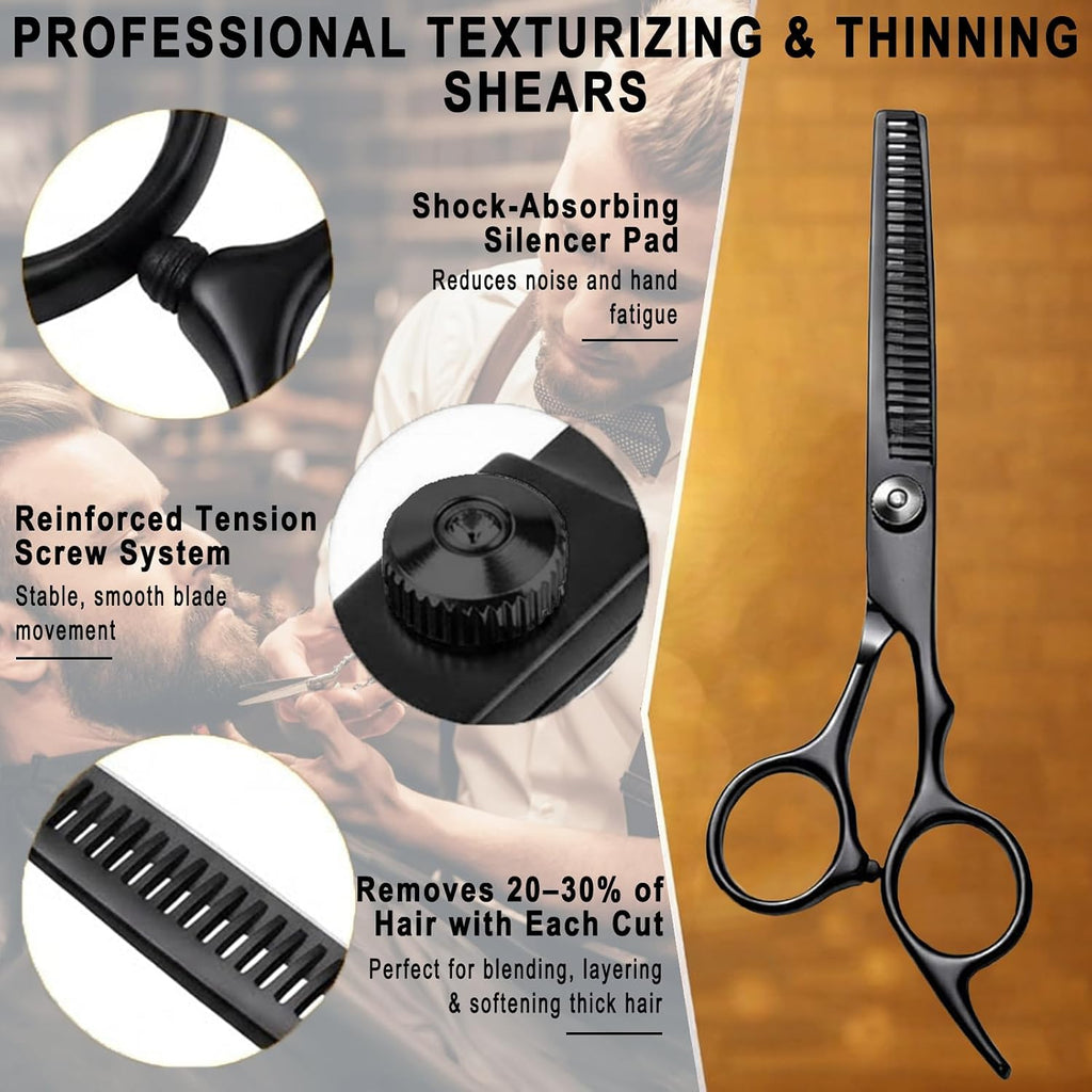 Hair Cutting Scissors & Shears Kit - 20-Piece Professional Hairdressing Tools Set for Barber Salon Home Thinning