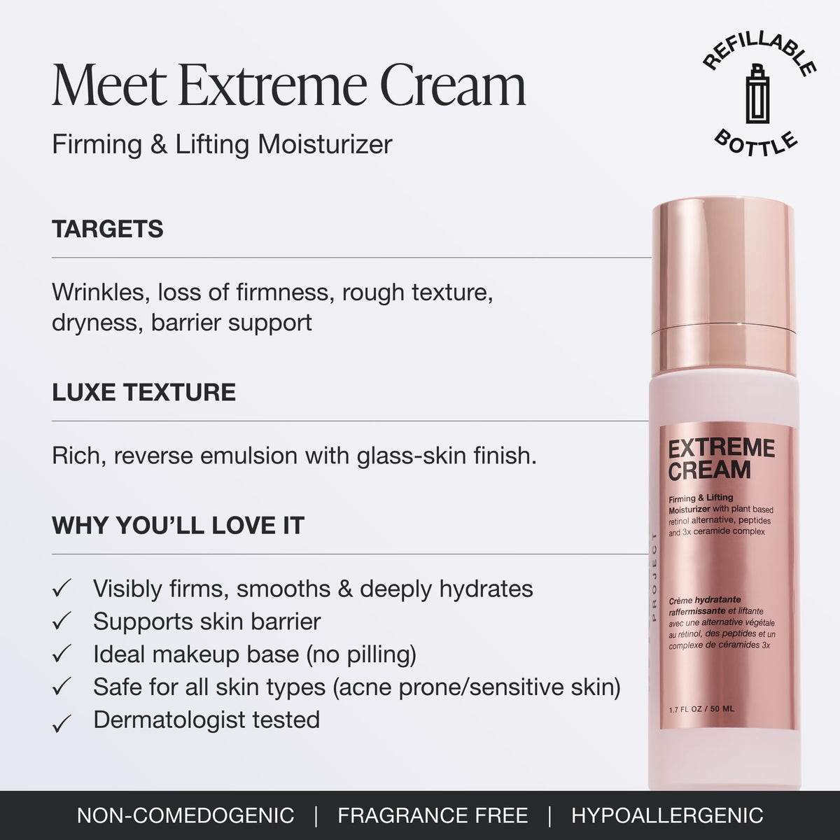 Extreme Cream Refillable Moisturizer, 1.7 oz (50 ml)
