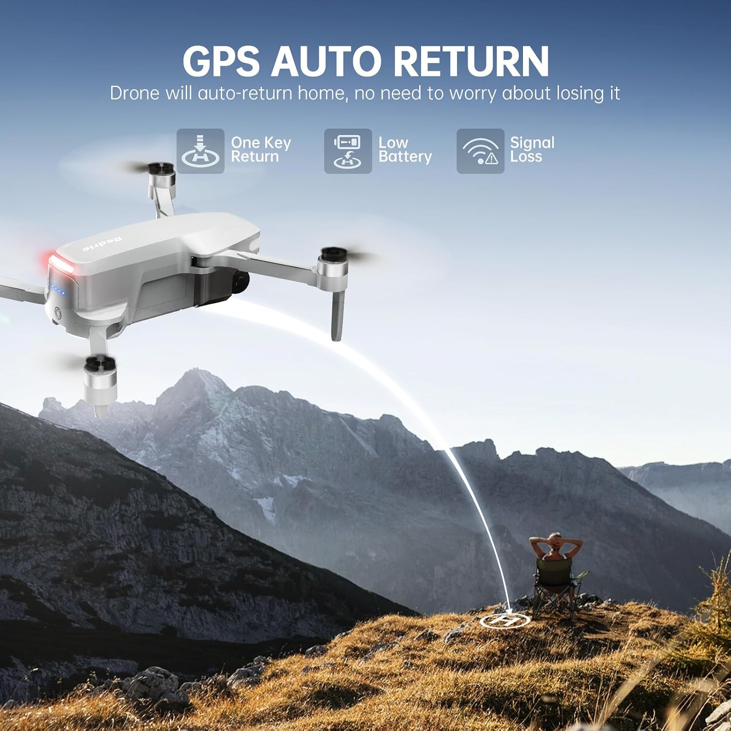 Drones with Camera for Adults 4K, Foldable Beginner Drone with Brushless Motor, Auto Follow, Tap Fly, Circle Fly, One
