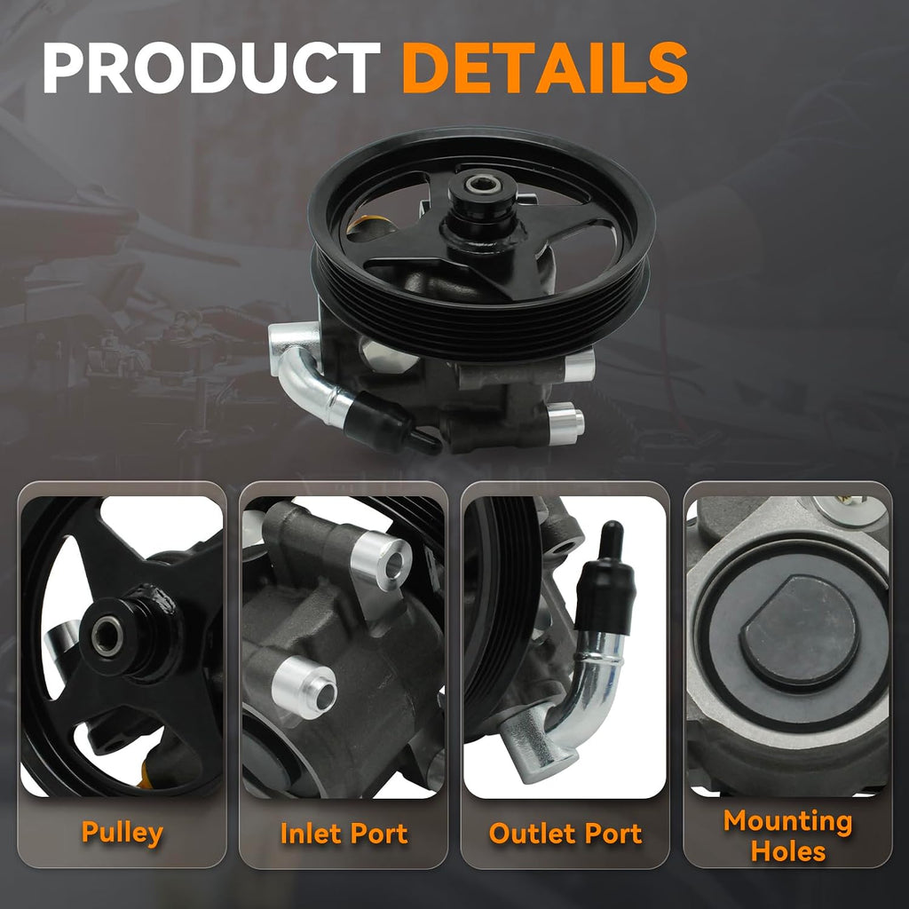 Power Steering Pump 20-312P1 for 2003-2006 Ford Expedition,F-150,Lincoln