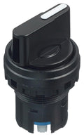 IDEC HW1S-2T 2 Position MAINTAINED, 22 MM, HW Series, KNOB Handle, Operator ONLY, Round Plastic Bezel, SELECTOR Switch