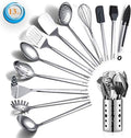 Stainless Steel Cooking Utensils Set, Berglander 13 Pieces Kitchen Utensils Set, Kitchen Tools Set With Utensil