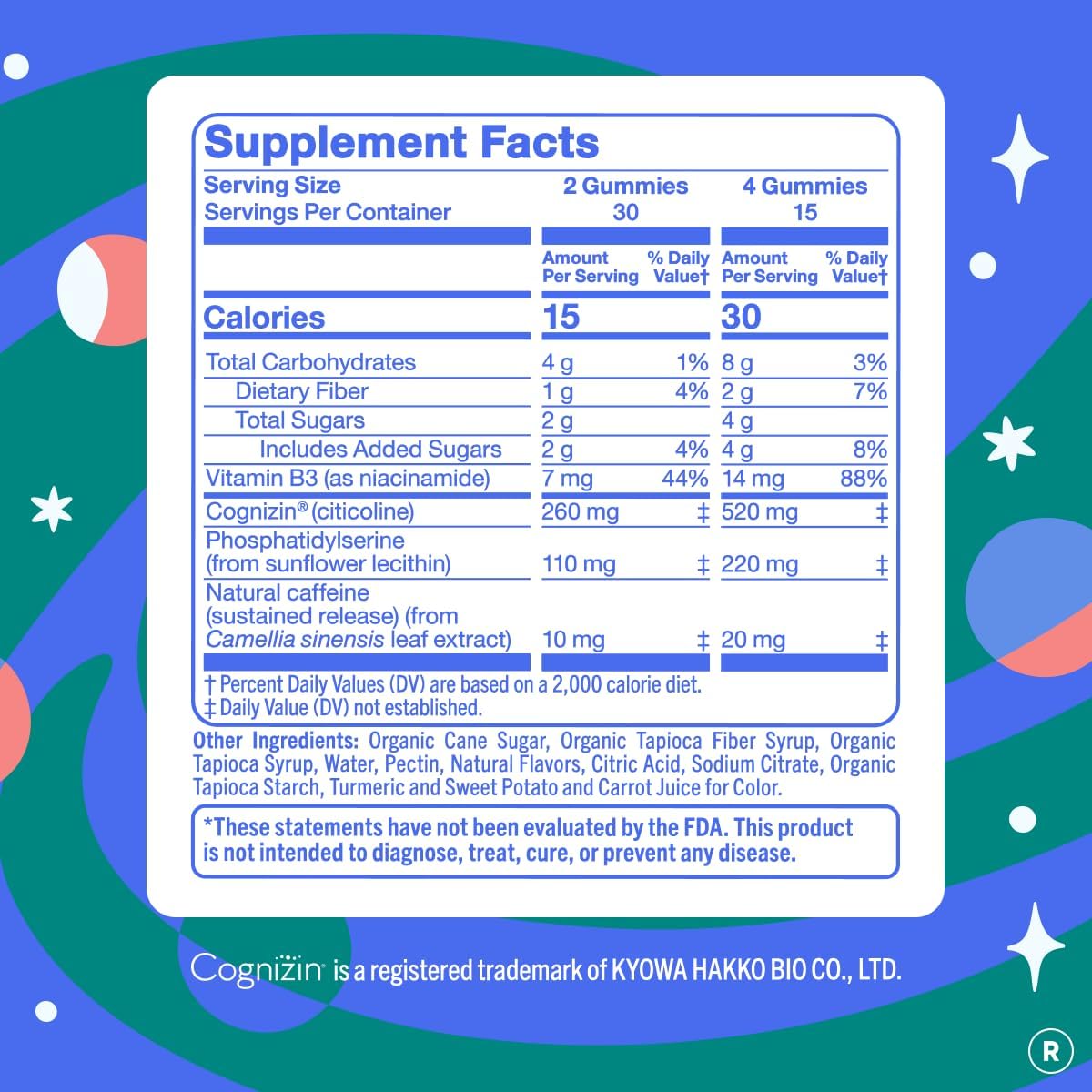 Women's Brain Gummies with Phosphatidylserine (PS), Cognizin Citicoline & Vitamin B3 | Focus, Memory & Clarity |