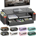 Desk Organizers and Accessories, Monitor Stand with Drawer and 2 Pen Holder, Desktop Organizer Suitable for Offices