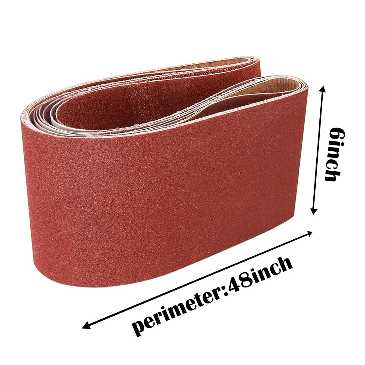 Aluminum Oxide Sanding Belts 6 x 48-Inch (8 Pack)