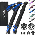 Folding Trekking Poles for Hiking, Lightweight Walking Sticks | 7075 Aluminum, EVA Grip, Metal Flip Locks - Sturdy