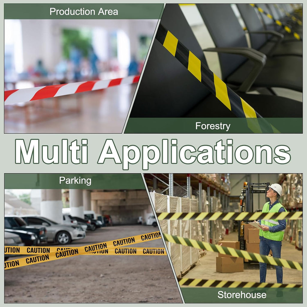 1000ft x 3" Warning Tape, High-Visibility PE Floor Marking Roll Caution Tape for Flagging Construction Outdoor