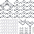 20 Set 90 Degree Pipe Connector Clamps Pipe Connector Tee Clamp Fittings Bulk Fit OD 19.1 mm Stainless Steel Pipe