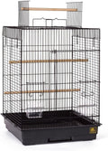 Top Opening Bird Cage - Black | Stand Alone Indoor Birdcage for Parakeets, Cockatiels, Conures, Lovebirds, and