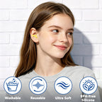 200 Pairs Reusable Silicone Ear Plugs for Sleeping Noise Cancelling