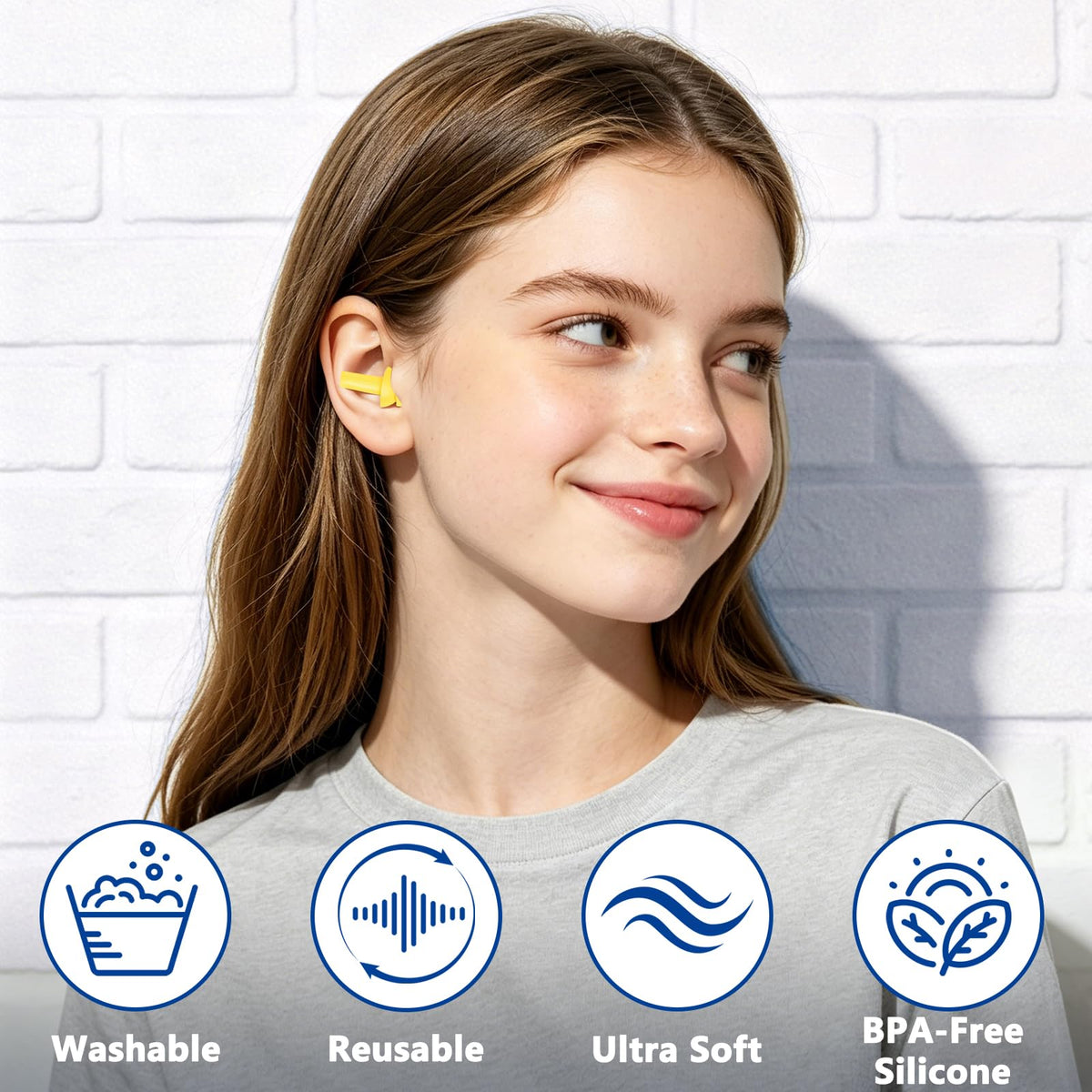 200 Pairs Reusable Silicone Ear Plugs for Sleeping Noise Cancelling