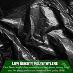 Black Plastic Sheeting 6 mil - Polyethylene Vapor Barrier Plastic Sheeting, Black Painters Tarp, Roll of Heavy Duty