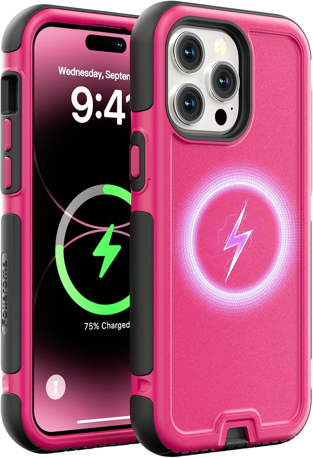 for iPhone 14 Pro Max Case, Compatible with MagSafe, Heavy Duty Shockproof Protective Phone Case, Anti-Drop