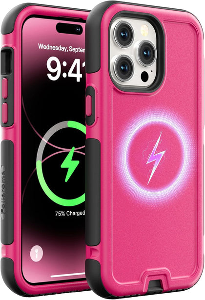 for iPhone 14 Pro Max Case, Compatible with MagSafe, Heavy Duty Shockproof Protective Phone Case, Anti-Drop