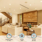 6-Pack 4 Inch Ultra-Thin LED Recessed Light, 10W, 2700K