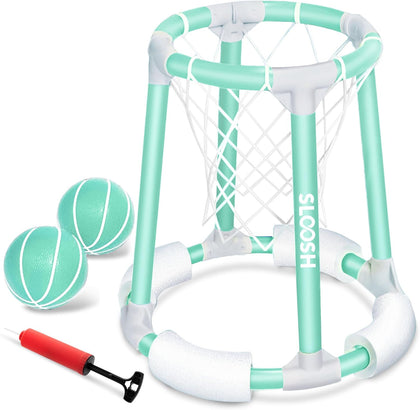 Pool Basketball Hoop Toys, Floating Basketball Pool Game, Swimming Floats Toys with Balls Pump, Summer Outdoor Water