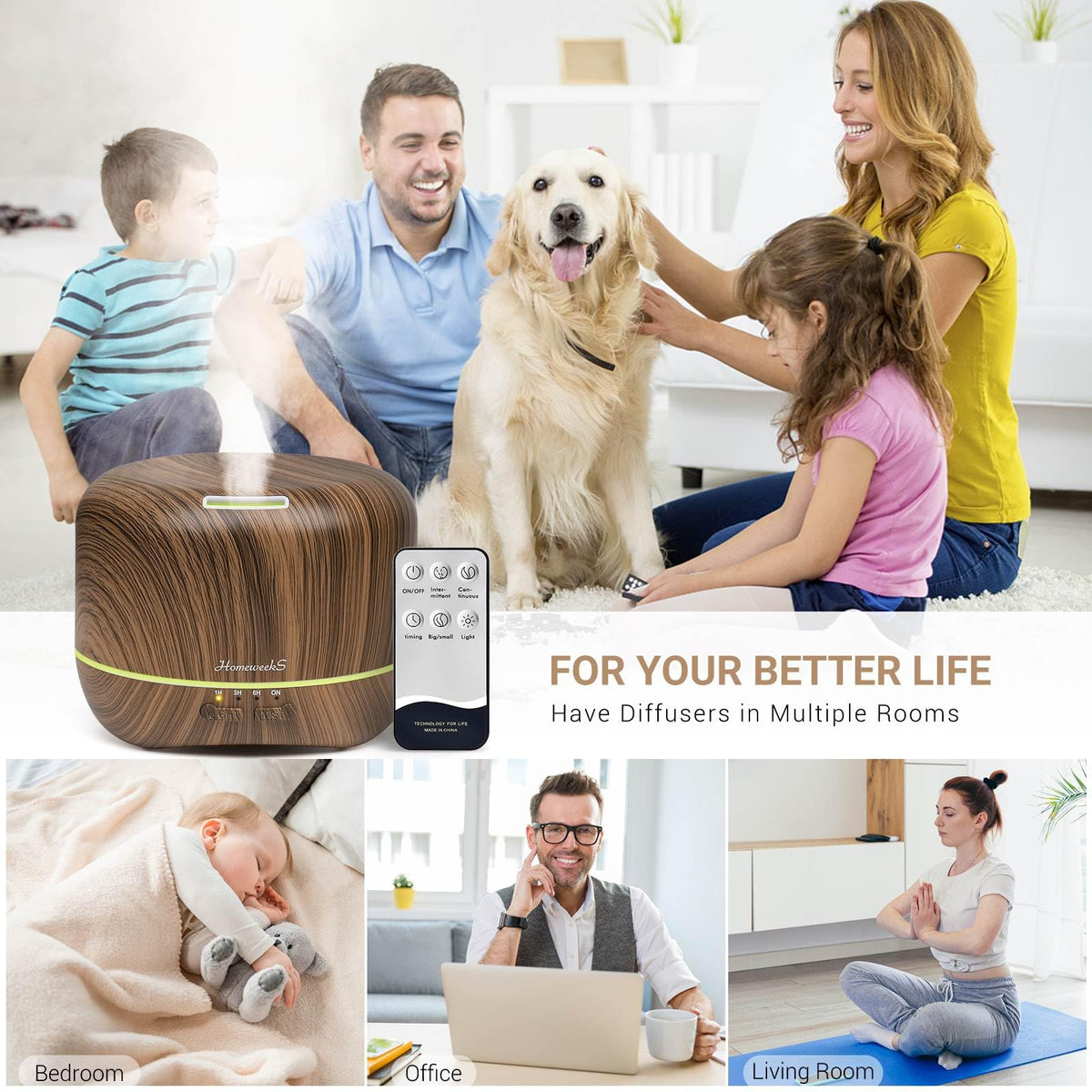 Essential Oil Diffuser for Room Aromatherapy Scent Diffuser